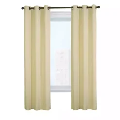 Kirklands Home Curtains & Drapes|Natural Room Darkening Curtain Panel Set, 63 in. Tan