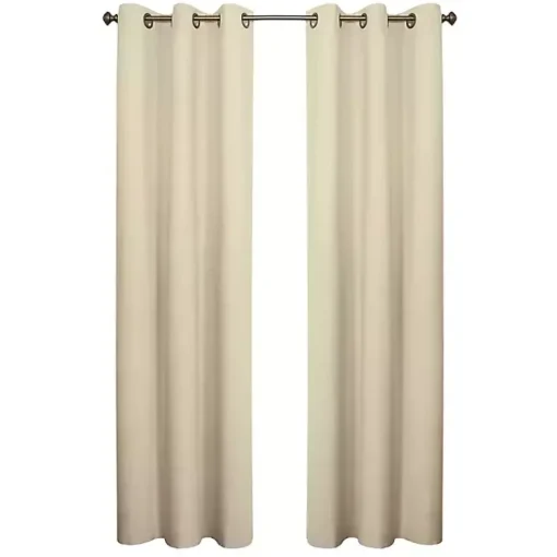 Kirklands Home Curtains & Drapes|Natural Room Darkening Curtain Panel Set, 72 in. Tan