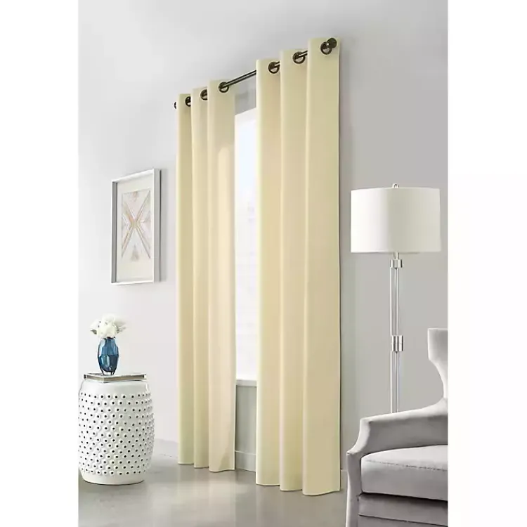 Kirklands Home Curtains & Drapes|Natural Room Darkening Curtain Panel Set, 72 in. Tan