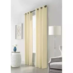 Kirklands Home Curtains & Drapes|Natural Room Darkening Curtain Panel Set, 95 in. Tan