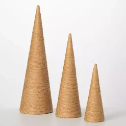 Hot Natural Rope Tabletop Christmas Trees, Set of 3 Christmas Decorations