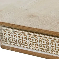 Kirklands Home Accent & End Tables|Natural Rustic Wood Octagon Accent Table