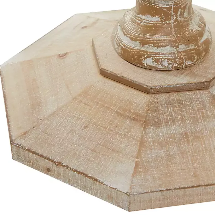 Kirklands Home Accent & End Tables|Natural Rustic Wood Octagon Accent Table