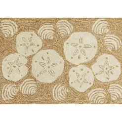 Kirklands Home Doormats|Natural Sand Dollar Outdoor Mat Tan