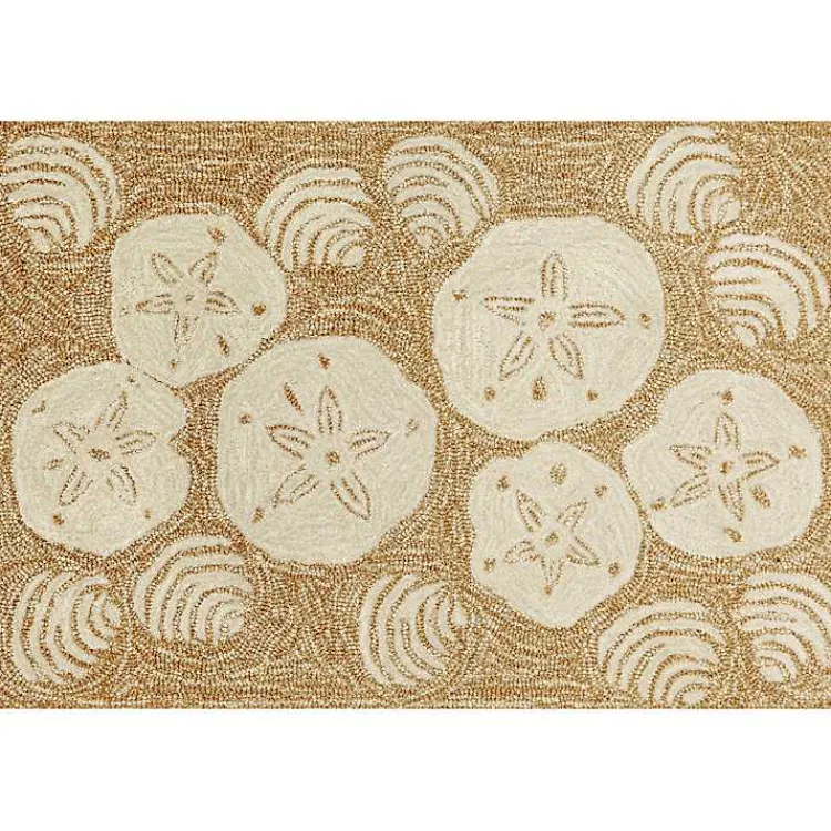 Kirklands Home Doormats|Natural Sand Dollar Outdoor Mat Tan