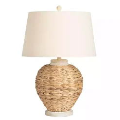 Kirklands Home Table Lamps|Natural Seagrass Woven Table Lamp Ivory