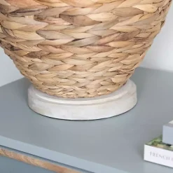 Kirklands Home Table Lamps|Natural Seagrass Woven Table Lamp Ivory