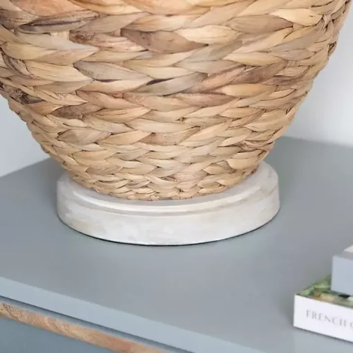 Kirklands Home Table Lamps|Natural Seagrass Woven Table Lamp Ivory