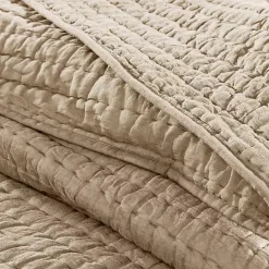 Kirklands Home Bedspreads & Coverlets|Natural Serene Quilted 3-pc. Queen Coverlet Set Tan
