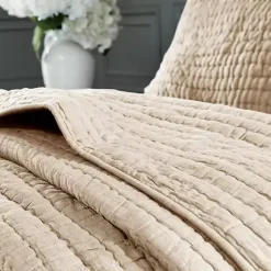 Kirklands Home Bedspreads & Coverlets|Natural Serene Quilted 3-pc. Queen Coverlet Set Tan