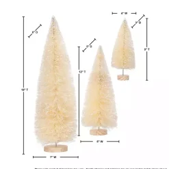 Outlet Natural Sisal Christmas Trees, Set of 3 Christmas Decorations