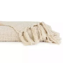 Hot Natural Slubbed Yarn Throw Blankets & Throws