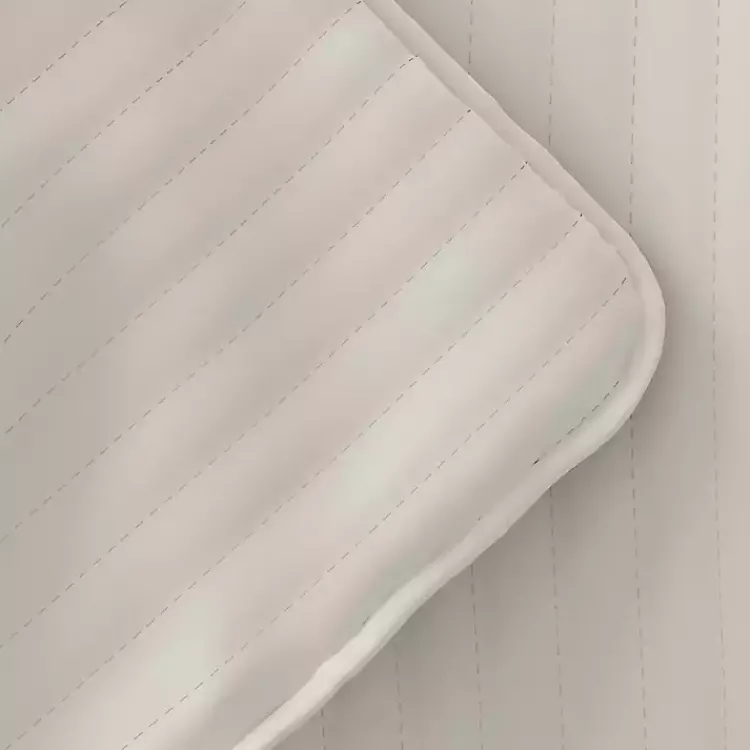 Kirklands Home Quilts|Natural Stitched Stripes 2-pc. Twin Quilt Set