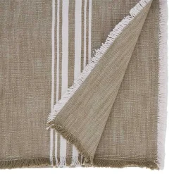 Kirklands Home Table Linens|Natural Striped Fringe Table Runner, 72 in. Tan