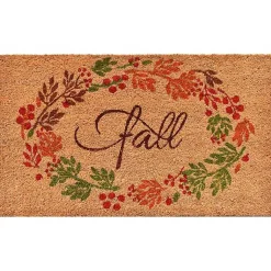 Clearance Natural Tan Coir Fall Foliage Doormat Fall