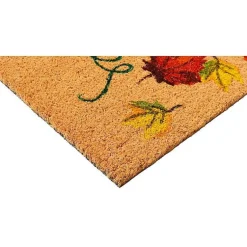Sale Natural Tan Coir Harvest Pumpkin Doormat Fall