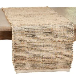 Kirklands Home Table Linens|Natural Woven Table Runner Tan