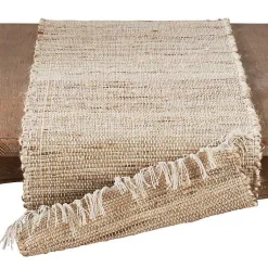 Kirklands Home Outdoor Dining|Natural Tasseled Chindi Outdoor Table Runner Tan