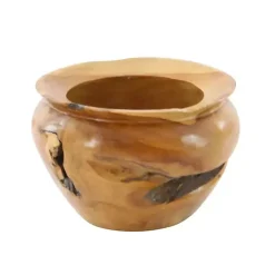 New Natural Teak Wood Banga Bowl Decorative Bowls & Jars