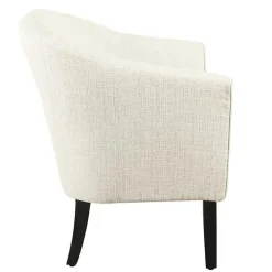 Kirklands Home Accent Chairs|Natural Textured Barrel Accent Chair Ivory