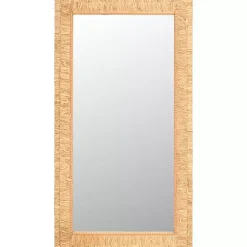 Kirklands Home Decorative Mirrors|Natural Textured Zoelle Wall Mirror Tan