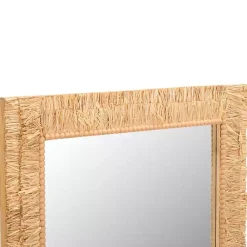 Kirklands Home Decorative Mirrors|Natural Textured Zoelle Wall Mirror Tan