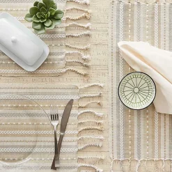 Kirklands Home Table Linens|Natural Tonal Stripe Placemats, Set of 6