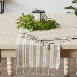Kirklands Home Table Linens|Natural Tonal Stripe Table Runner