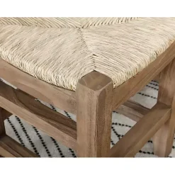 Kirklands Home Benches & Ottomans|Natural Twisted Seagrass and Wood Bench Tan
