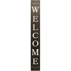 Kirklands Home Garden Decor|Natural Welcome Laurel Porch Board Brown