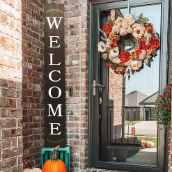 Kirklands Home Garden Decor|Natural Welcome Laurel Porch Board Brown