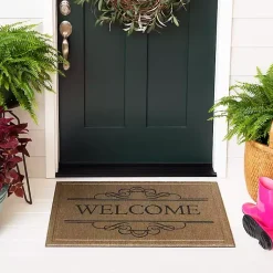 Kirklands Home Doormats|Natural Welcome Script Doormat