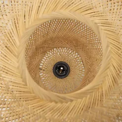 Kirklands Home Chandeliers & Pendant Lighting|Natural Wide Woven Bamboo Globe Pendant Light