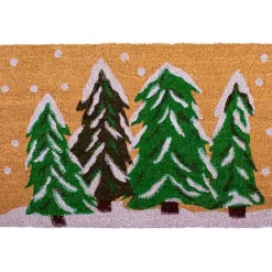 Natural Winter Wonderland Coir Doormat, 36 in. Outdoor Christmas Decorations