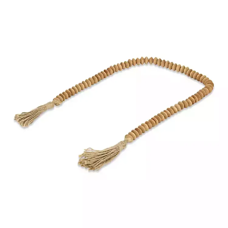 Online Natural Wood Abacus Beads Garland Decorative Accents