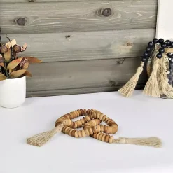 Online Natural Wood Abacus Beads Garland Decorative Accents