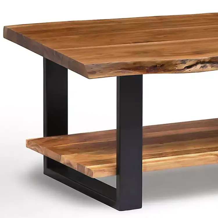 Kirklands Home Coffee Tables|Natural Wood and Metal Coffee Table