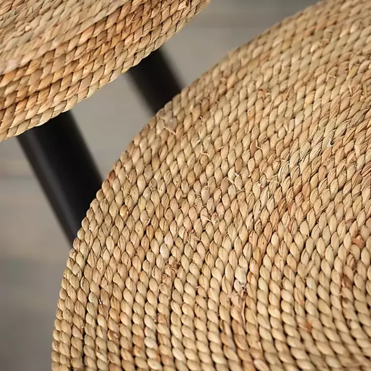 Kirklands Home Accent & End Tables|Natural Wood and Seagrass Accent Tables, Set of 2 Tan