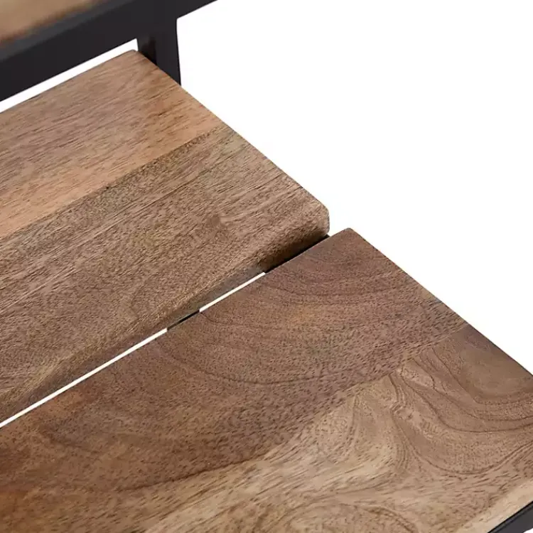 Kirklands Home Console Tables|Natural Wood Metal Console Table Black