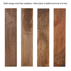 Kirklands Home Accent & End Tables|Natural Wood Metal Accent Table Black