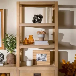 Kirklands Home Cabinets & Sideboards|Natural Wood Bookcase Modular Cabinet Tan