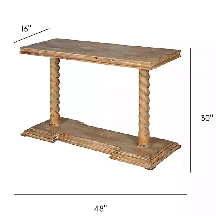 Kirklands Home Console Tables|Natural Wood Carley Console Table Tan
