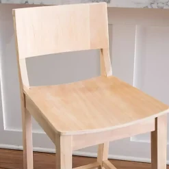 Kirklands Home Bar Stools & Counter Height Stools|Natural Wood Devin Counter Stools, Set of 2 Tan