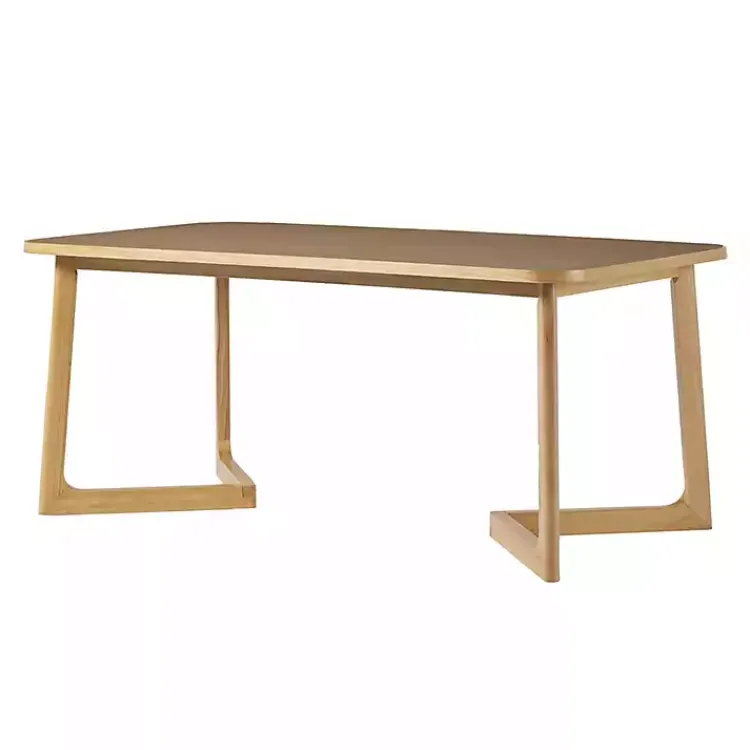 Kirklands Home Dining Tables|Natural Wood Geometric Legs Dining Table Tan