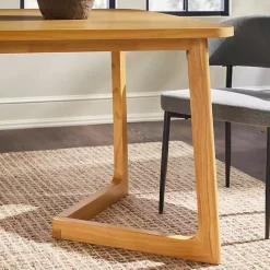 Kirklands Home Dining Tables|Natural Wood Geometric Legs Dining Table Tan