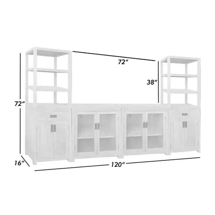 Kirklands Home Cabinets & Sideboards|Natural Wood Glass Door Modular Cabinet Tan