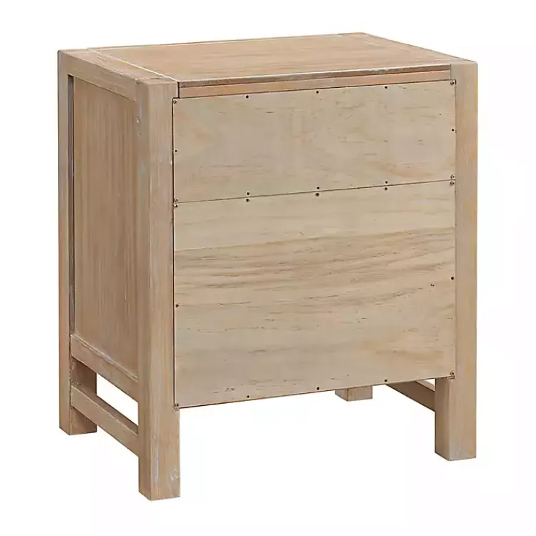 Kirklands Home Nightstands|Natural Wood Grain Open Storage Nightsd Tan