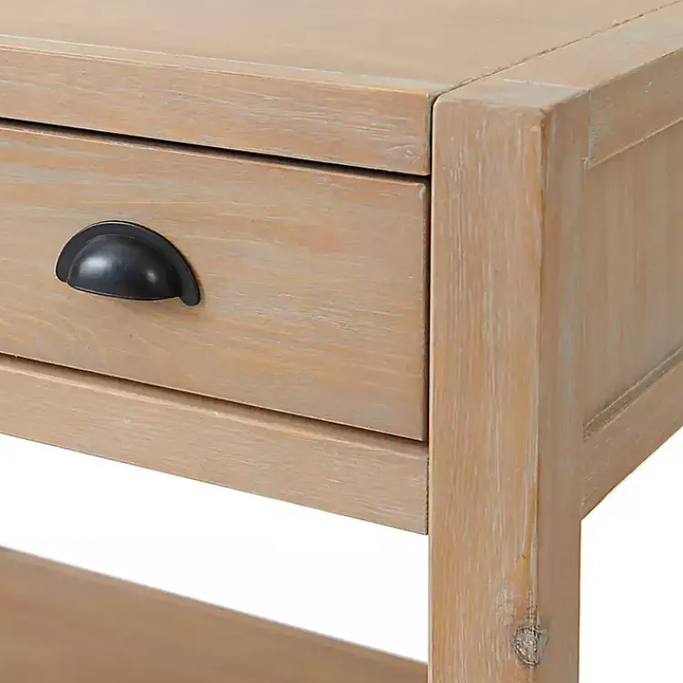 Kirklands Home Nightstands|Natural Wood Grain Open Shelf Nightsd Tan