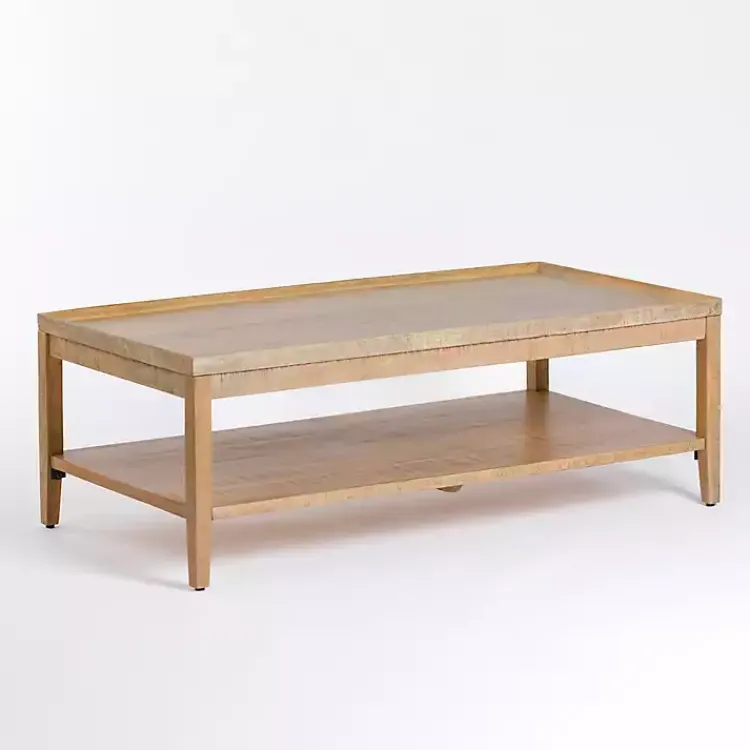 Kirklands Home Coffee Tables|Natural Wood Hughes Coffee Table Tan