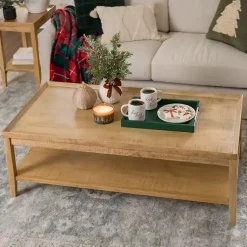 Kirklands Home Coffee Tables|Natural Wood Hughes Coffee Table Tan